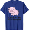 Funny Pig Farmer Gifts School Love Pigs Sorry, My Pig Ate My Homework T-Shirt - Royal Blue