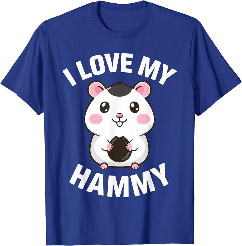 Cute Hamster Design for Men Women Kids Pet Hamster Lovers T-Shirt - Royal Blue