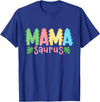 Kids Dinosaur Birthday Party Squad Outfit Mama Saurus Children's Dinosaur Birthday Party Family Matching T-Shirt - Royal Blue