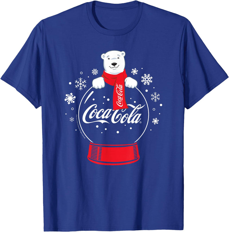 Coca-Cola Company Coca-Cola - Polar Bear Snowglobe T-Shirt - Royal Blue