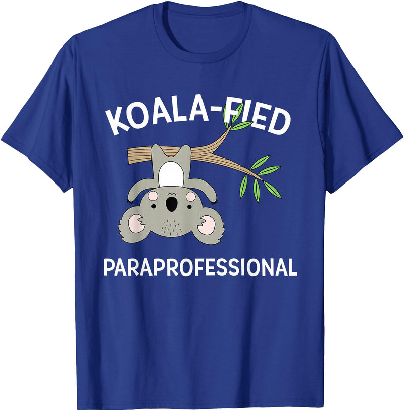 Teacher Gift T-Shirts and Apparel Cute Koala Paraprofessional Gift Appreciation T-Shirt T-Shirt - Royal Blue