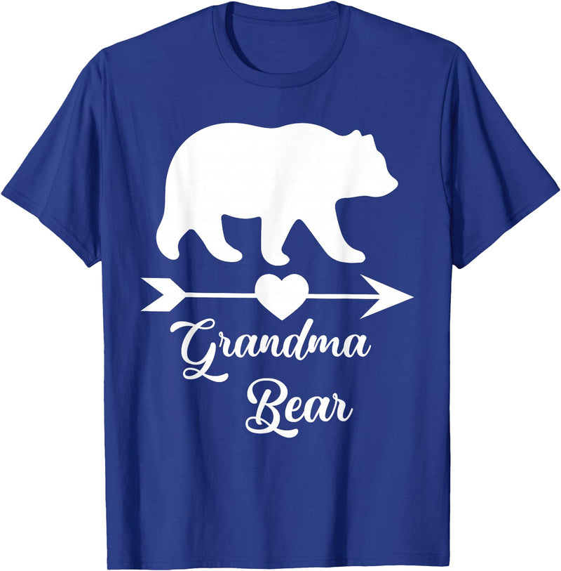 Bear Matching Family Outfit Graphic Clothing Grandma Bear Shirt For Women | Graphic Mother Gifts Apparel - Royal Blue