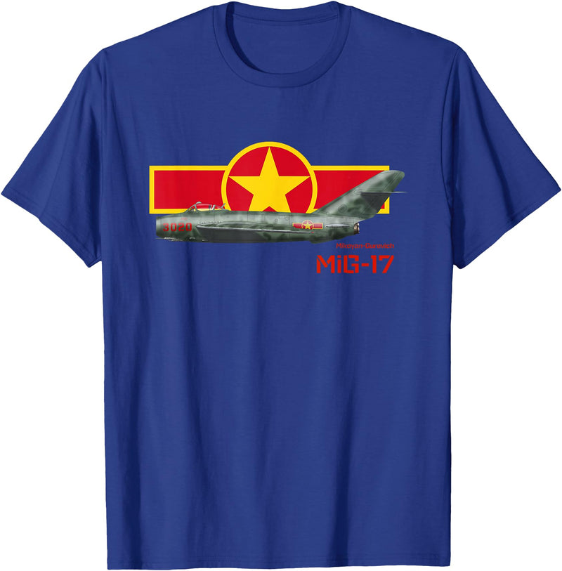 Bear Cave Designs MiG-17 (North Vietnam) T-Shirt - Royal Blue