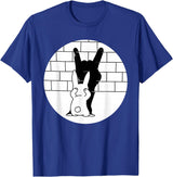 Funny Rabbit Bunny Animal Shadow Puppet T-Shirt in Royal Blue