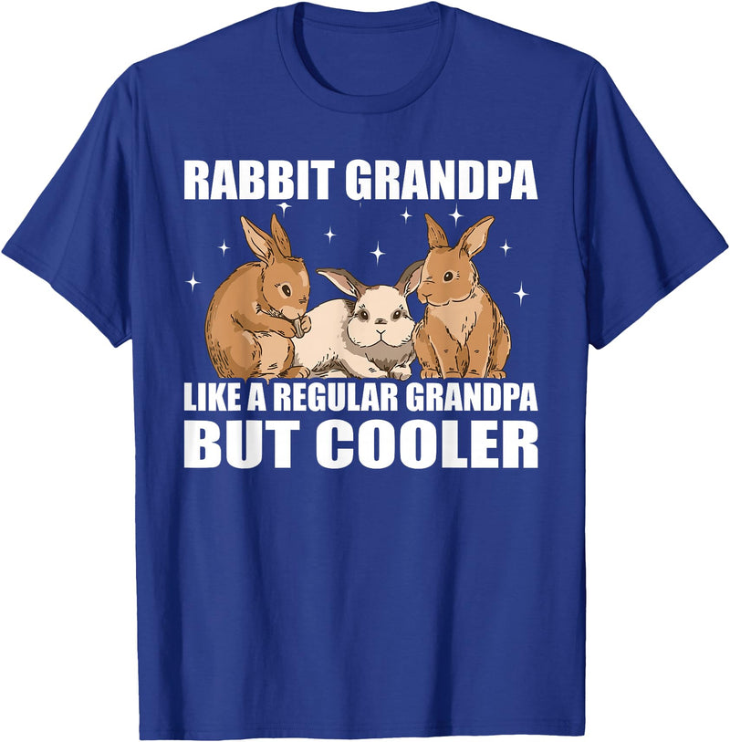 Rabbits Animal Bunny Rabbit Grandpa T-Shirt in Royal Blue