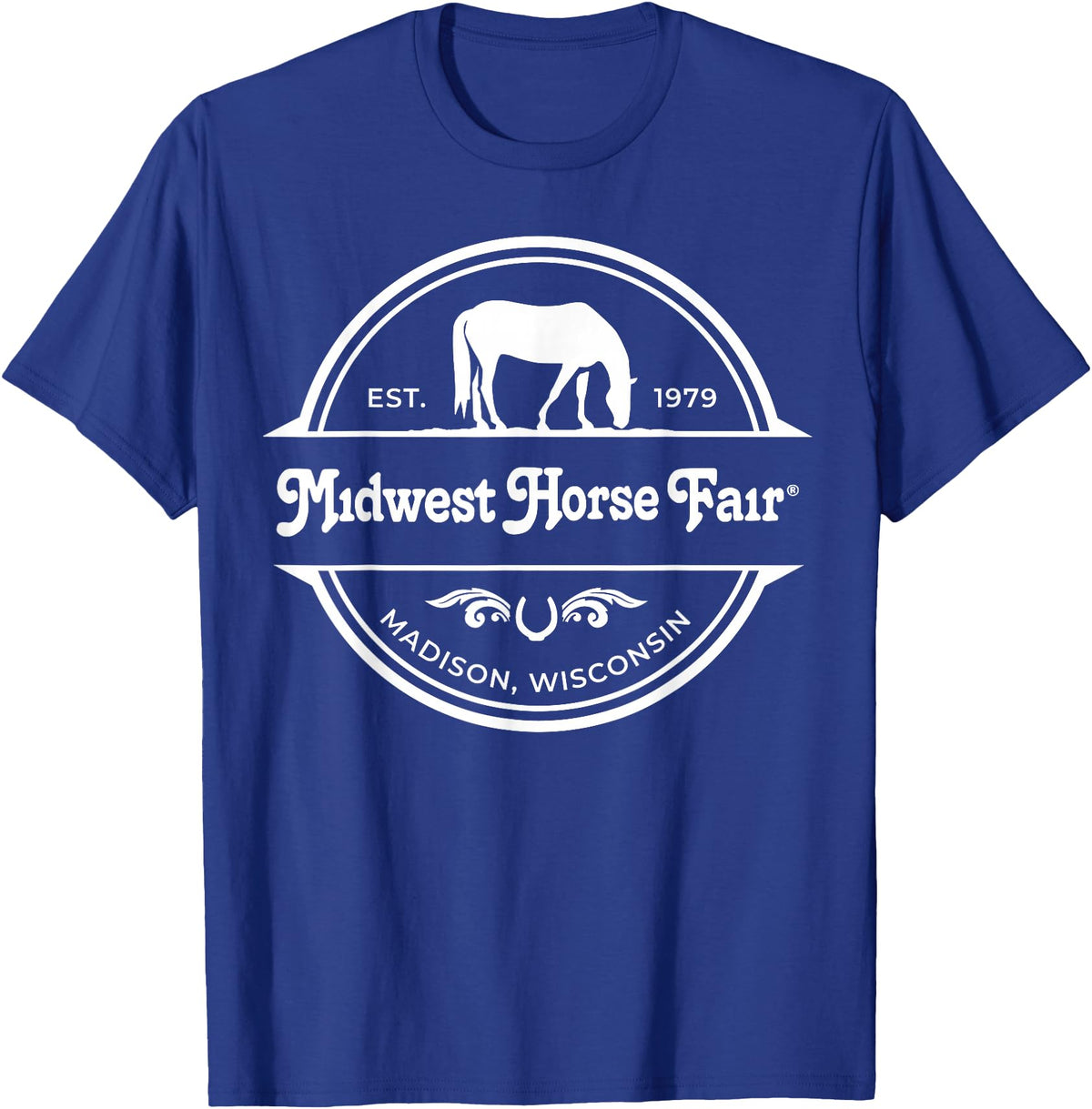 Midwest Horse Fair Est. 1979(w)- T-Shirt - Royal Blue