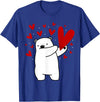 Polar Bear Dabbing Dabbing Polar Bear Heart T-Shirt - Royal Blue