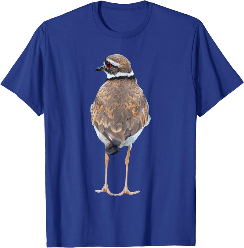 BJD Birds Killdeer Cute Graphic Print T-Shirt Bird Gift Bird Lover T-Shirt - Royal Blue
