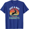 Cute Boys Rabbit Lover Bunny Graphic T-Shirt in Royal Blue