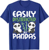 Panda Lover Shirts Easily Distracted By Pandas - Cute Kawaii Panda Bear T-Shirt - Royal Blue