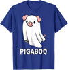 Pig Ghost Boo Halloween Humor By TEERA Funny Pig Ghost Spooky Season T-Shirt - Royal Blue