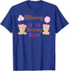 Family Birthday Bear Gifts Mommy of The Birthday for Girl Bear 1st Birthday Party Girl T-Shirt - Royal Blue
