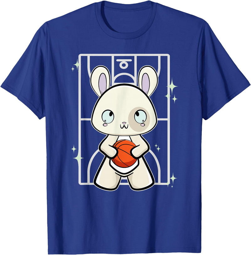 Rabbit with Basketball T-Shirt in Royal Blue