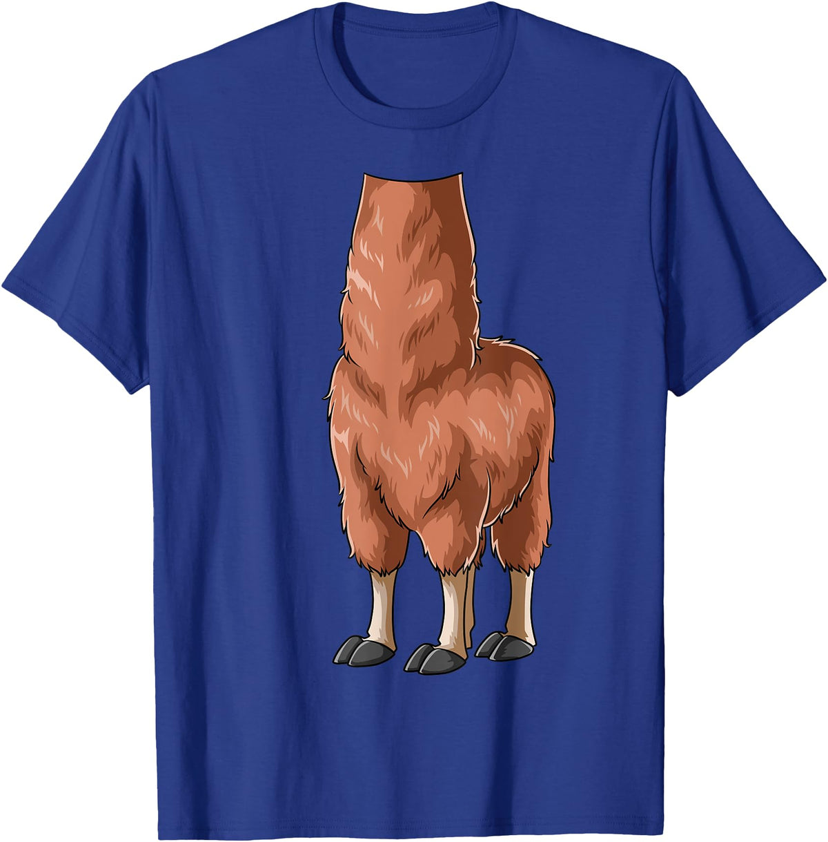 HalloweenCentre Co. Easy Llama Costume Llama Body Headless Llama Costume T-Shirt - Royal Blue