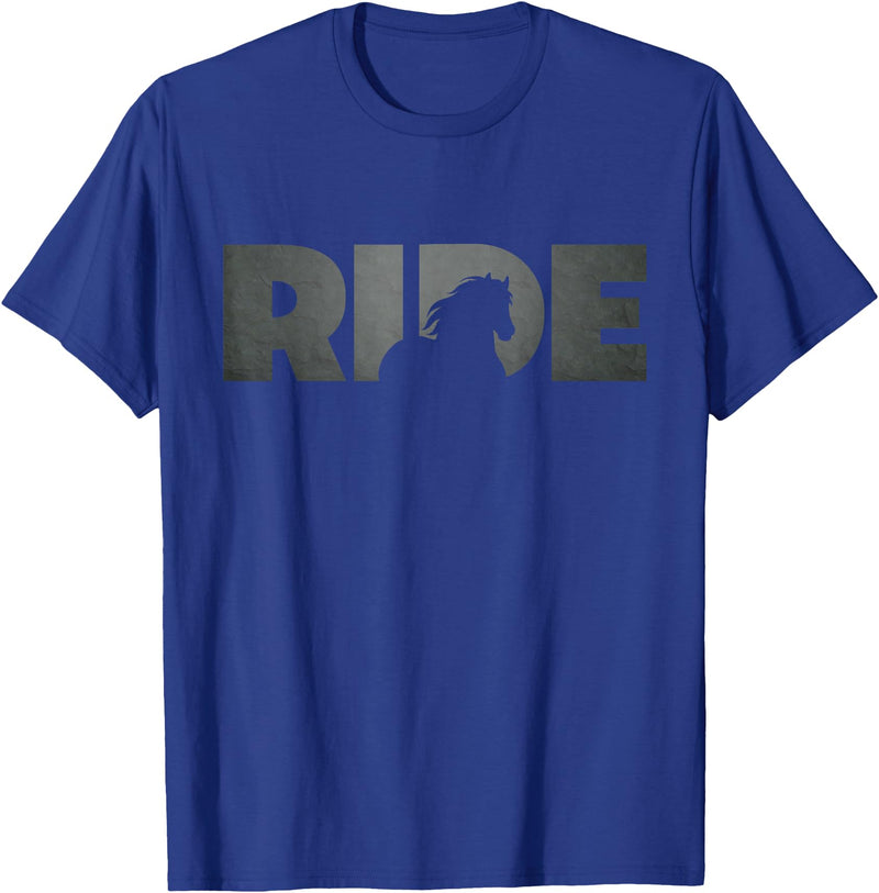 BASBO Horseback Riding Apparel - Horse T-Shirt, Small - Royal Blue