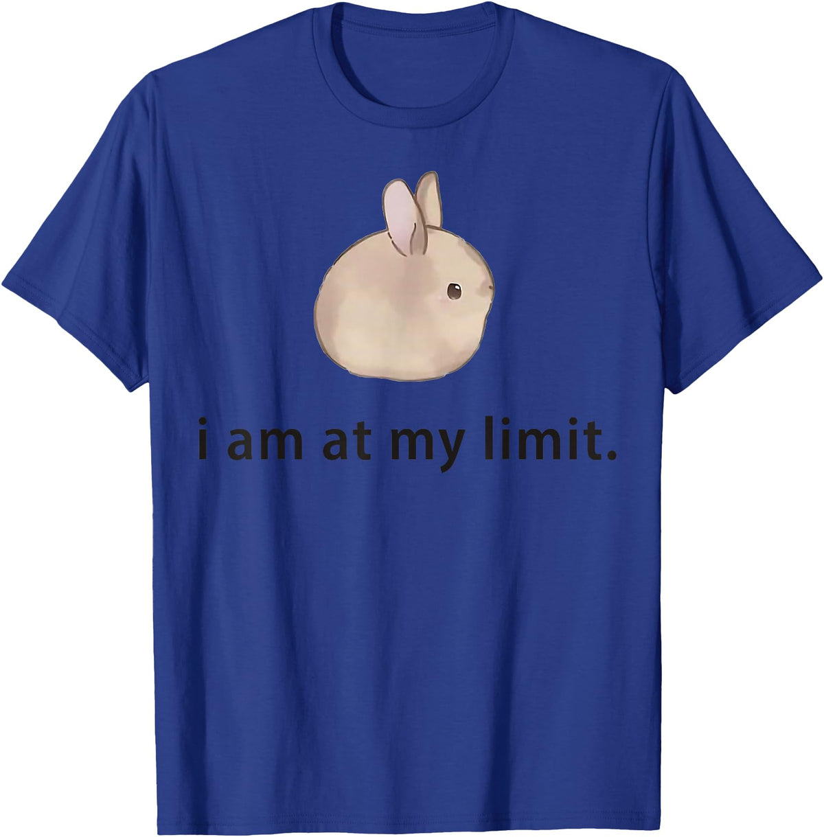 I Am at My Limit Rabbit T-Shirt in Royal Blue