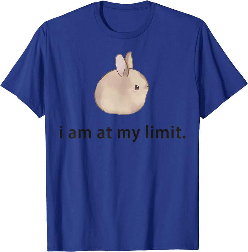 I Am at My Limit Rabbit T-Shirt in Royal Blue