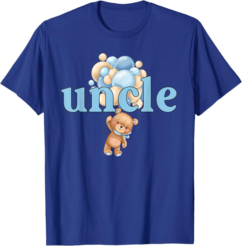 Beary 1st Birthday Boy Teddy Bear Matching Apparel Uncle Teddy Bear 1st Birthday Boy Family Matching T-Shirt - Royal Blue