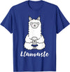 Cute Yoga Shirts - Llamaste Llamaste - Cute Yoga Lovers Gift, Adorable Llama Fitness T-Shirt - Royal Blue