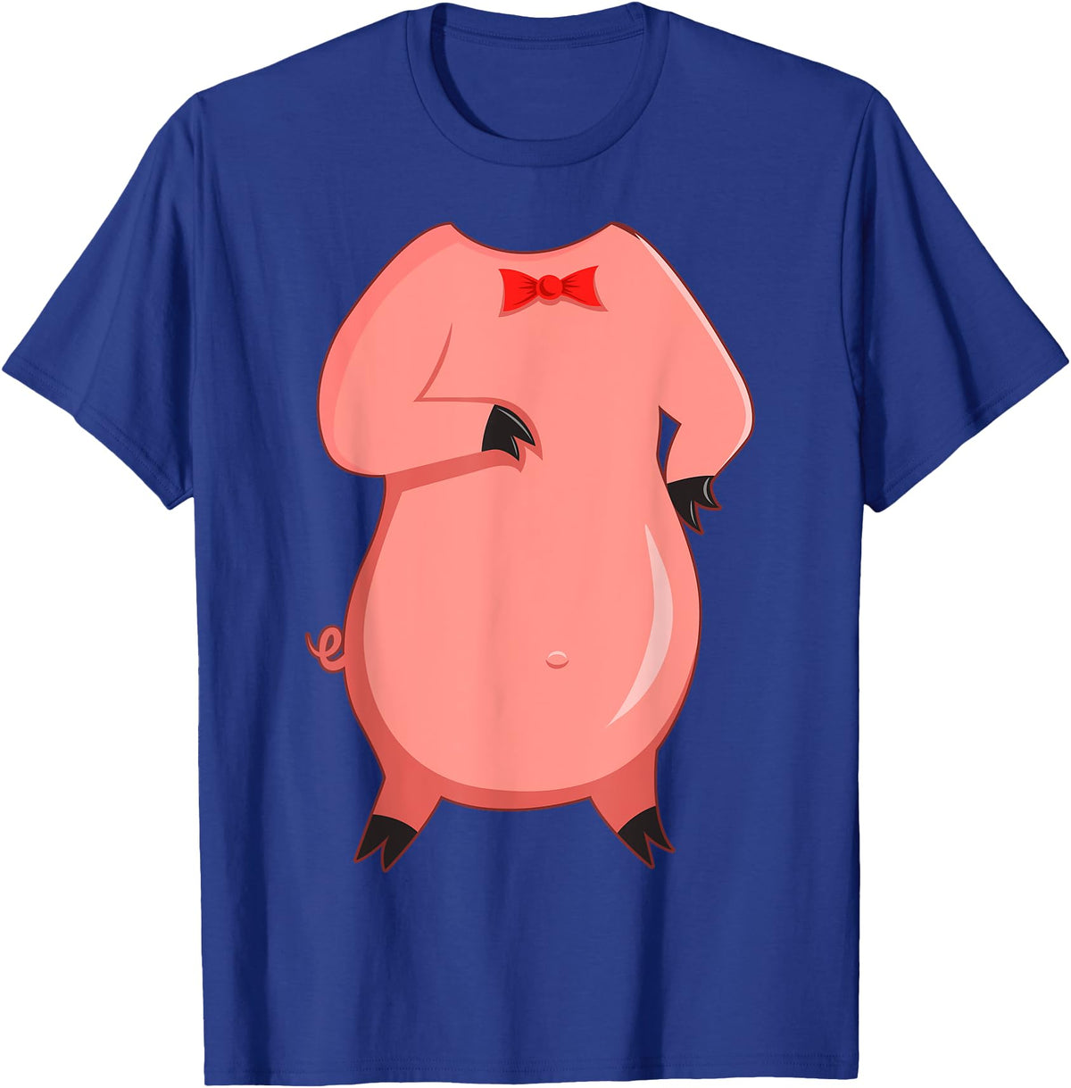 Animal Costume Shirts Piglet Costume T-Shirt for Halloween Pig Animal Cosplay Tee - Royal Blue