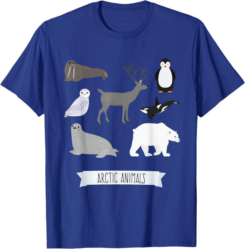 Cute Arctic Animals Co. Arctic Animal Gift Collection Cute Animals Gift for Kids T-Shirt - Royal Blue