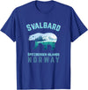 Longyearbyen am Nordkap und Spitzbergen Inseln Svalbard Spitzbergen Islands Norway Fjords with Polar Bear T-Shirt - Royal Blue