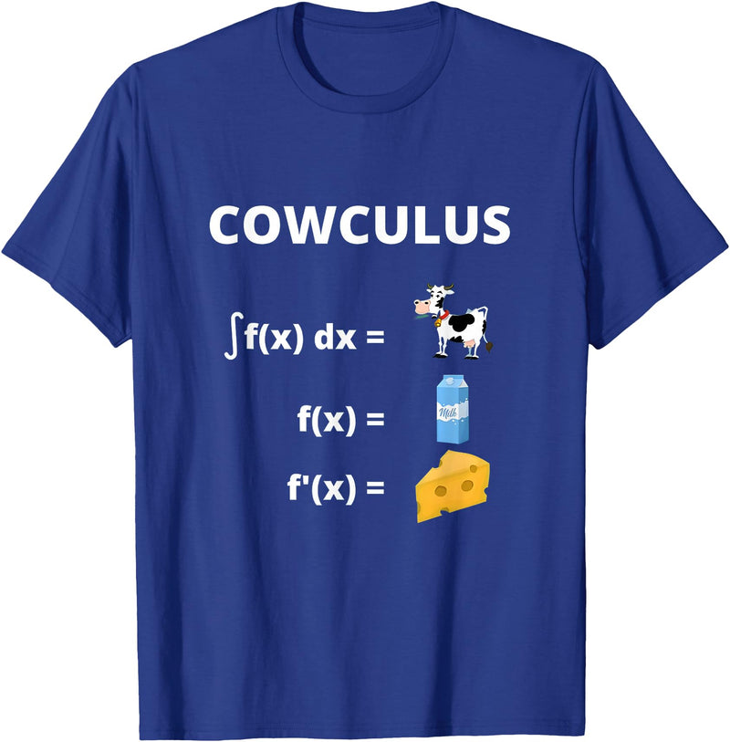 Math Geek Collection Funny Maths Cowculus Math Cows Product T-Shirt - Royal Blue