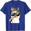 Cute Alpaca Llama Lover Llama Leopard Girls Women Alpaca Lover T-Shirt - Royal Blue
