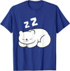 Arctic Polar Bear Tees And Gifts Ice Bear Sleeping Tired Arctic Polar Bear T-Shirt - Royal Blue