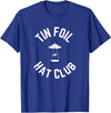 Tin Foil Hat Club with UFO Cow Abduction T-Shirt - Royal Blue