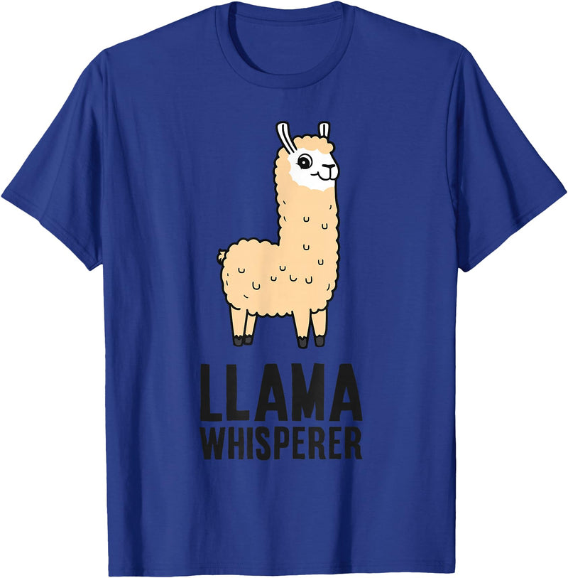 Funny Llama Lover Gifts Llama Whisperer T-Shirt - Royal Blue
