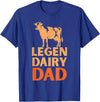 Cool Legendairy Cow For Dad Farming Tees Legen Dairy Dad Cow Vintage for Men Farmer Father's Day T-Shirt - Royal Blue