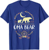 Matching Family Grandma Bear Boho by Foxio Grandma Bear Floral Family Fun Boho Bear T-Shirt - Royal Blue