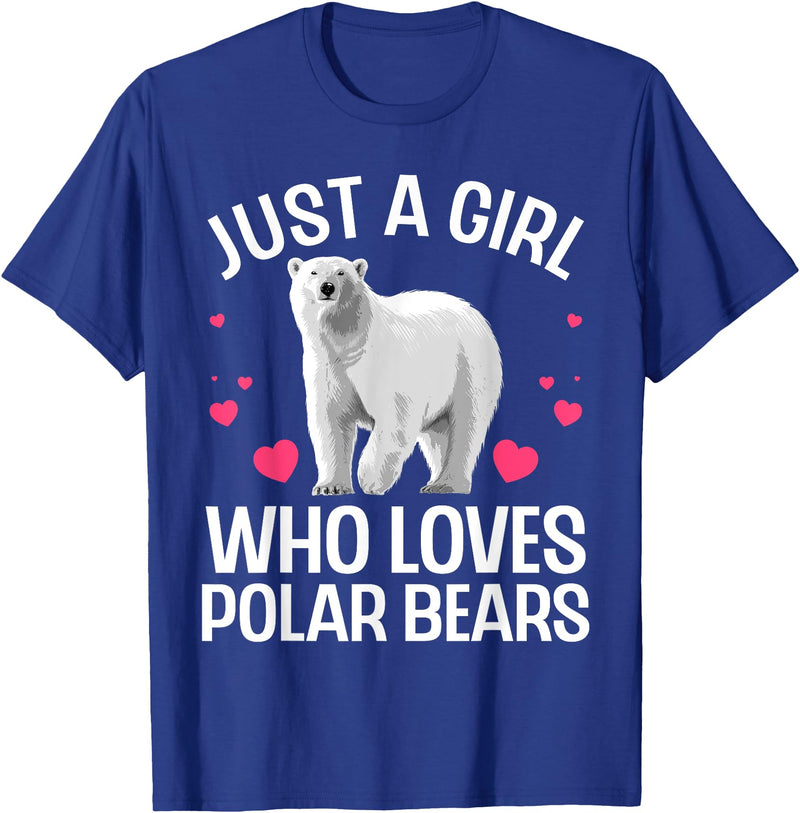 Polar Bear Gift Polar Bear Accessories & Stuff Funny Polar Bear Art For Girls Kids Youth Polar Bear Lovers T-Shirt - Royal Blue