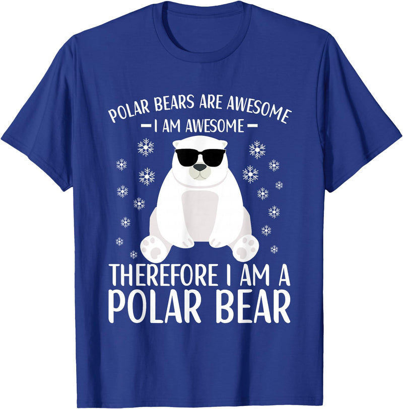 Polar Bears Accessories for Men Women & Kids Polar Bear Quote Cool Polar Bears Apparel for Kids T-Shirt - Royal Blue