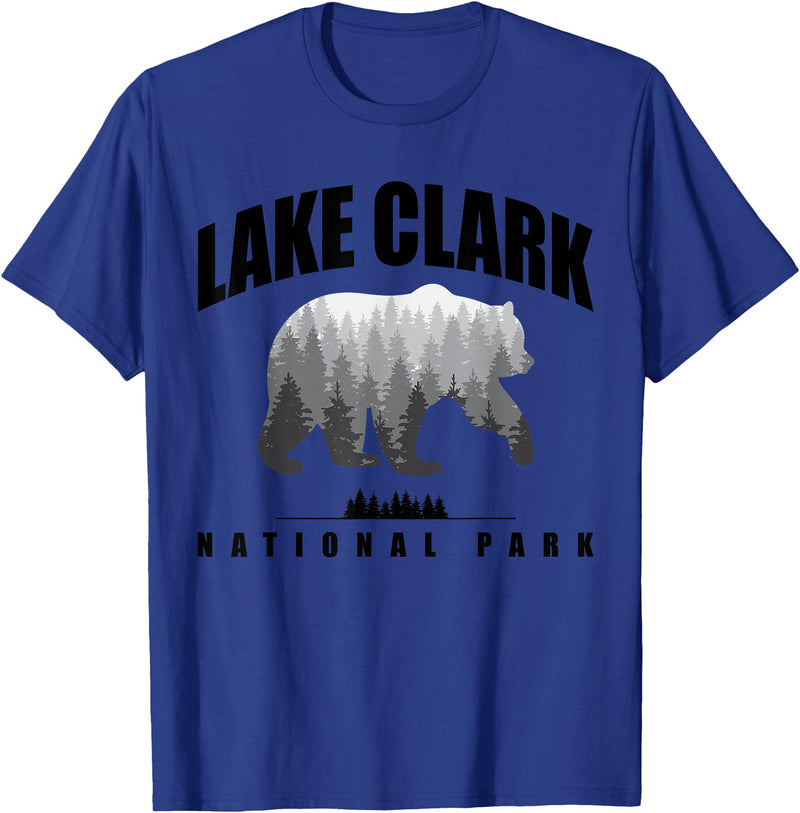 Lake Clark National Park Souvenir Tee Lake Clark National Park Bear US Parks Souvenir T-Shirt - Royal Blue
