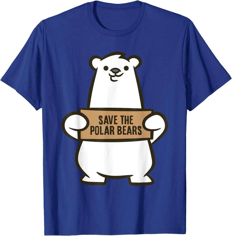 Cute Polar Bear Gifts And Tees Animal Welfare Save The Polar Bears T-Shirt - Royal Blue