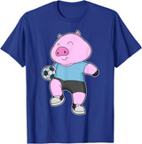 Snabdesign84 Pig Soccer player Soccer Sports T-Shirt - Royal Blue