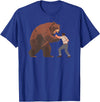 Outdoor lover funny outfits Bear Challenge - Funny Man Against Wild Bear Fighting T-Shirt - Royal Blue