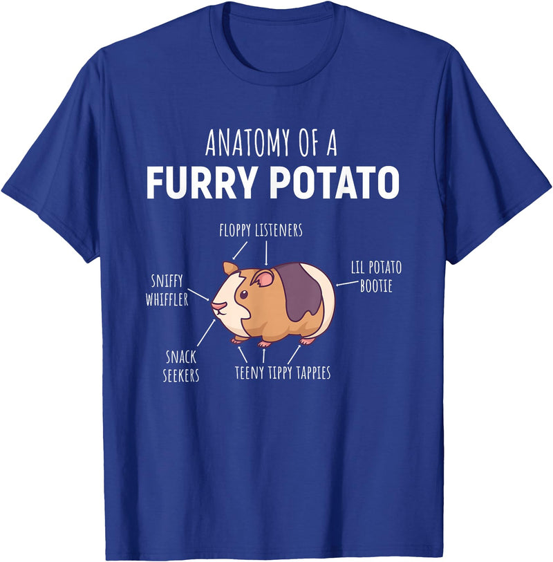 Sweet Anatomy of a Furry Potato Guinea Pig Gifts Anatomy of A Furry Potato Guinea Pig Lover Gift T-Shirt Small - Royal Blue