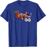 Sports Horse Race and Harness Racing T-shirt T-Shirt - Royal Blue
