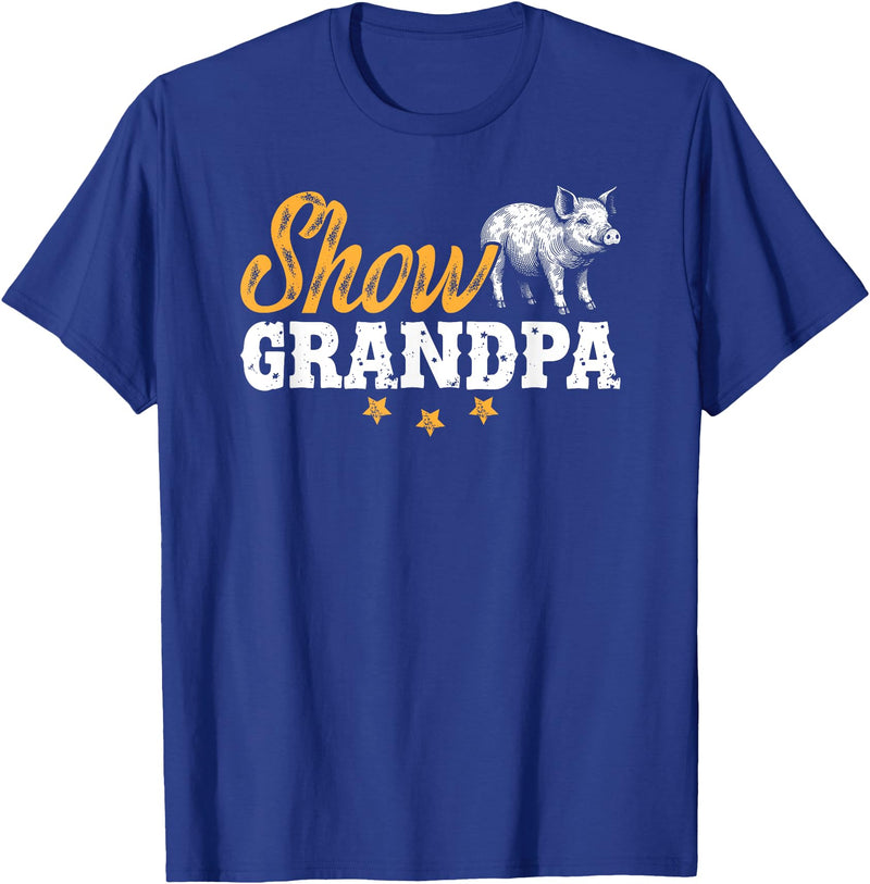 Pig Show Grandpa Father's Day Pig Show Grandpa Pig Show Grandfather T-Shirt - Royal Blue