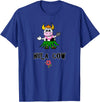 FUN DANCING ANIMALS GIFT T-SHIRTS Hawaiian Hula Dancing Cow, Funny Gift T Shirt, Dk T-Shirt - Royal Blue