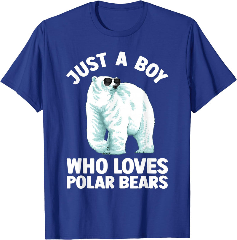 Polar Bear Gift Polar Bear Accessories & Stuff Cute Polar Bear Design For Men Boys Arctic Polar Bear Lover T-Shirt - Royal Blue