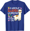 Llama School Co Llama Learning T Shirt Teachers Students Alpaca Lovers Gift T-Shirt - Royal Blue