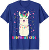 Llamazing Birthday Party Outfit Llama Lovers Birthday Girl Cute Llama Alpaca Kids Llamazing T-Shirt - Royal Blue