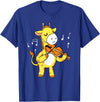 Awesome Violinists Designs Giraffe Playing Violin T-Shirt - Royal Blue