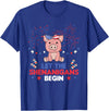 Fourth Of July - Cute Animals America 4th Of July American Pig Kids USA Pig T-Shirt - Royal Blue