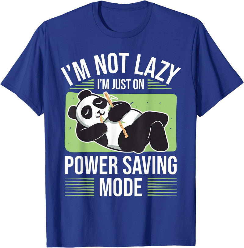 Cute Panda Gifts Panda Bear - Power Saving Mode - Panda T-Shirt - Royal Blue