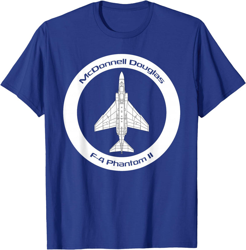 Bear Cave Designs - USA McDonnell Douglas F-4 Phantom II T-Shirt - Royal Blue